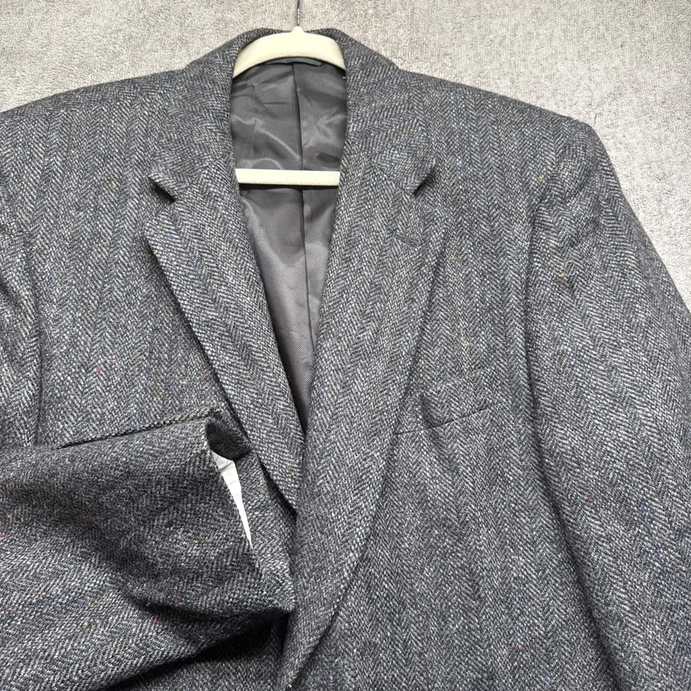 Bert Pulitzer Lambswool‎ Tweed Blazer Gray Classic Sport Coat Men's 42R
